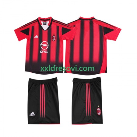 AC Milan 2004 Retro Domaći Dječji Nogometni Dres 2005